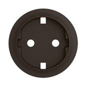 Enjoliveur 2P+T Schuko Noir