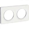 Odace Touch, plaque Blanc 2 postes horiz. ou vert. entraxe 71mm