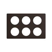 Plaque 2X3 Postes Noir Mat