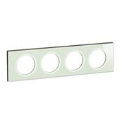 Plaque 4P Verre Opale Blanc