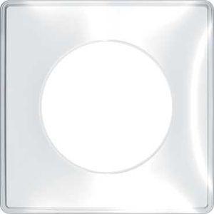 Odace You Transparent, plaque de finition support Blanc 1 poste