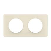 Plaque 2 Postes Blanc Amande
