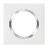 PLAQUE 1P BLANC CHROME