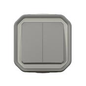 Transformeur étanche réversible 5 fonctions Plexo saillie - Gris