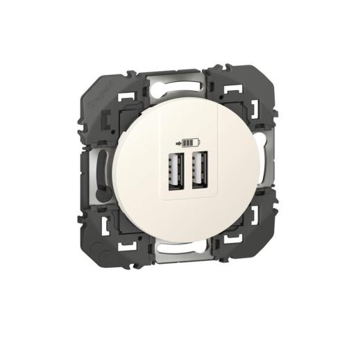LEGRAND Dooxie double chargeur USB Type-A- Blanc