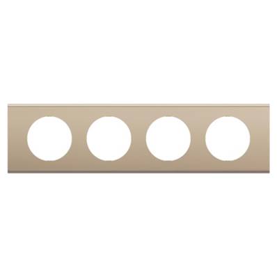 Plaque 4 Postes Nickel Satine
