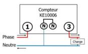 Compteur électrique monophasé 100 A