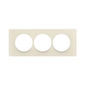 Plaque 3P Entr.57Mm Blanc Amande
