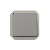 Poussoir Plexo 10A composable - Gris