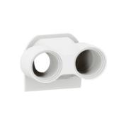 Embout presse-toupe Plexo 2 entres filetage ISO20 - Blanc