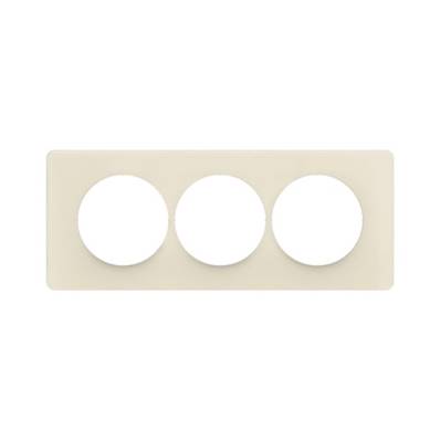 Plaque 3P Entr.57Mm Blanc Amande