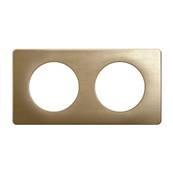 Plaque 2 Postes Bronze Satine