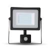 Projecteur LED à détecteur 30 W chassis noir éclairage blanc froid (6000° K)