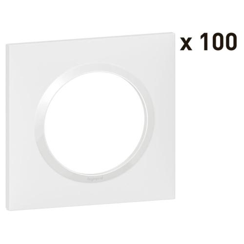 LEGRAND Dooxie Lot de 100 plaques blanche 1 poste