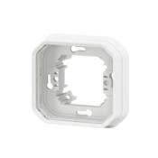 Support plaque encastré 1 poste Plexo composable - Blanc