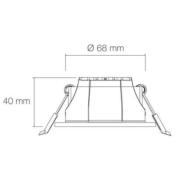 LED'UP UNIVERSAL blanc mat 6W 650lm 4000K 60DEG fixe IP65