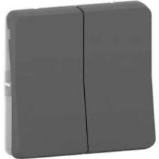 Mureva Styl - Double bouton poussoir - composable - IP55 - IK07 - gris