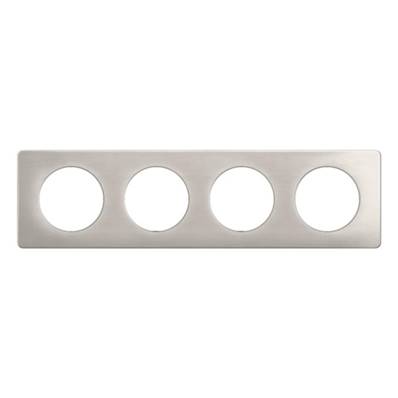Plaque 4 Postes Alu Satine