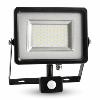 Projecteur LED à détecteur 30 W chassis noir éclairage blanc froid (6000° K)
