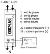 Compteur électrique monophasé 45