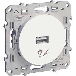 Odace - prise alimentation chargeurs USB blanche - sortie 5V, 1A