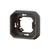 Support plaque encastré 1 poste Plexo composable - Anthracite