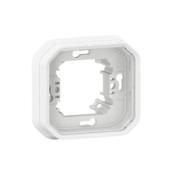Support plaque encastr 1 poste Plexo composable - Blanc