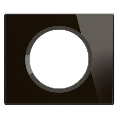 LEGRAND Plaque de finition Céliane 1 poste Collection Matière Brute finition Verre Onyx Noir - CP1901