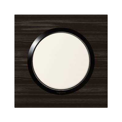 LEGRAND Plaque de Finition Carrée 1 Poste Effet Bois Ébène Dooxie - 600881